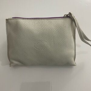 Roots White Pouch Wristlet